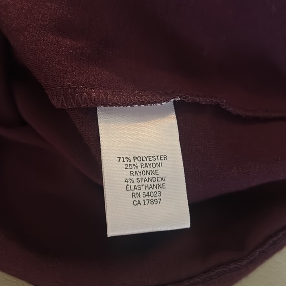 Banana Republic Cowl Neck Dress. Size 4. NWT. Burgundy/Wine Color - Picture 6 of 6